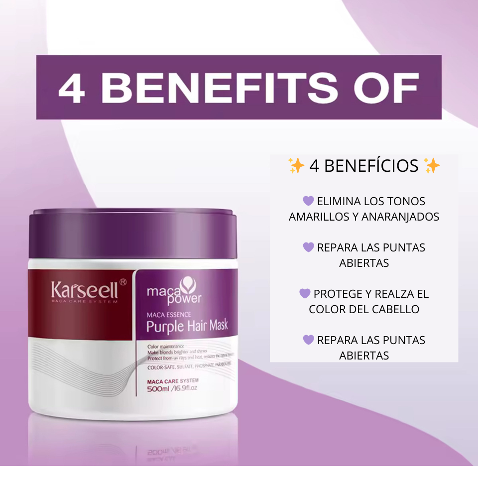 Kit Karseell Matizante Maca Power Morado 4X1